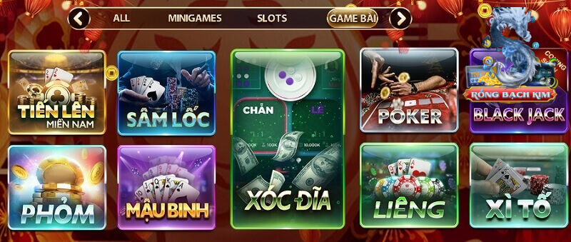 Kho game bài tại đây rất thú vị