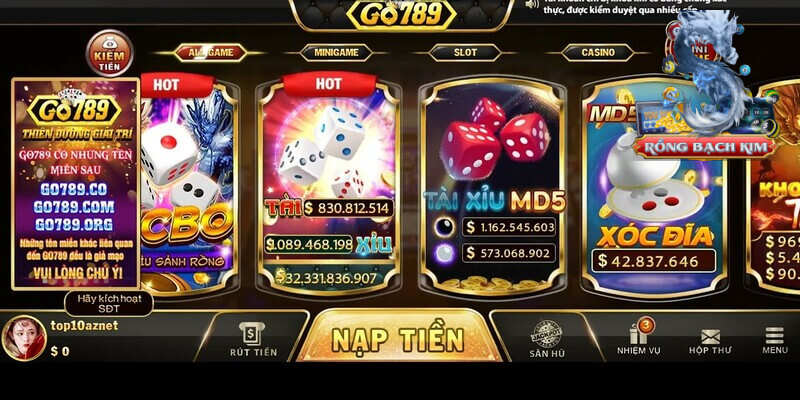 Kho game đa dạng với những tựa game hay