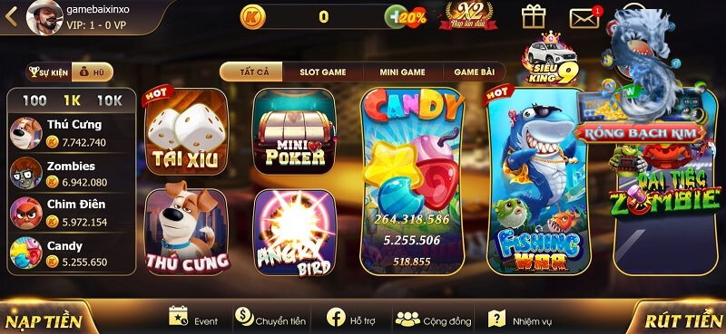 Nhiều tựa game hấp dẫn ở cổng game 