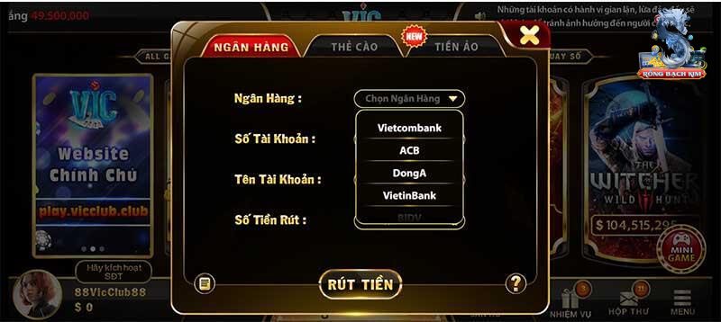 Các bước rút tiền từ cổng game nhanh về tài khoản 