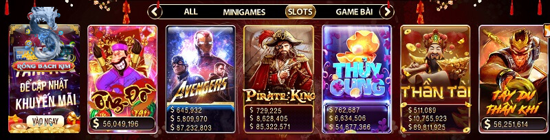 Chơi game slots quay trúng hũ thưởng giá trị