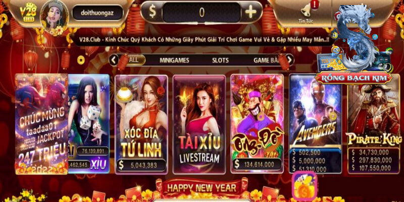 Đến với V28 Club để trải nghiệm kho game đỉnh cao Châu Á