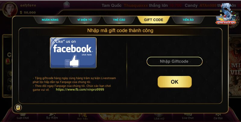 Hướng dẫn cách đổi mã giftcode nhanh gọn tại Vin 68