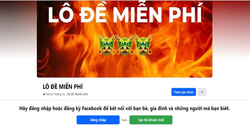 Nhóm lô đề miễn phí là cộng đồng trên mạng xã hội trên Facebook, Zalo